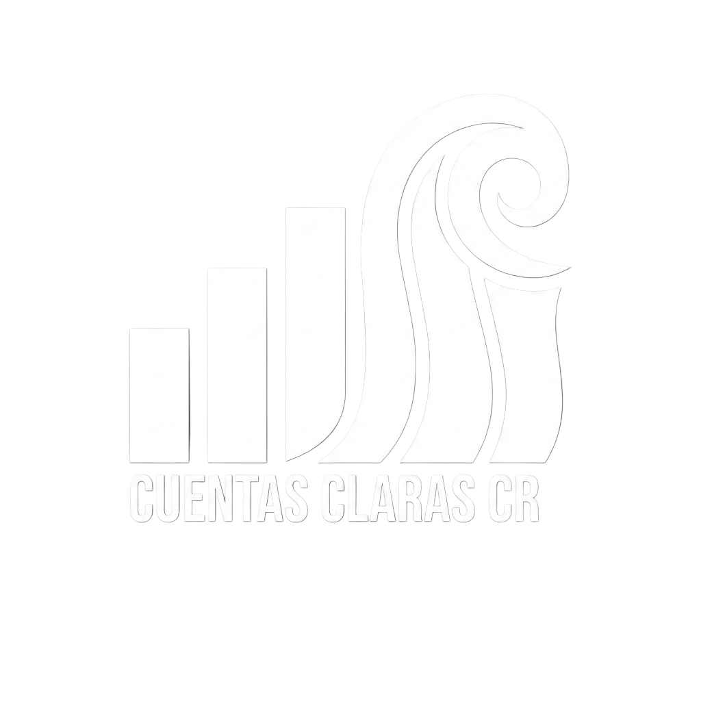 Logo blanco de Cuentas Claras CR