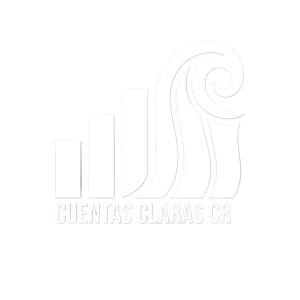 Logo blanco de Cuentas Claras CR